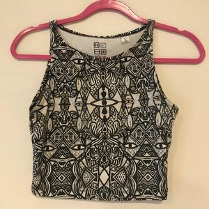 Black and white crop top